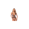 Body chair et noir en dentelle brodée sculptante – Mapalé